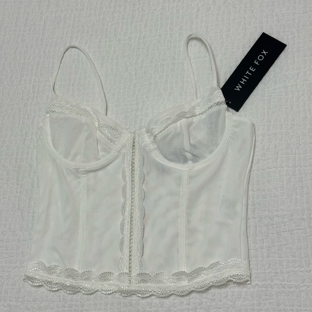 WHITE FOX White Bustier - Still In My Heart (NWT)